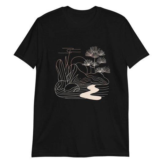 "Zen Garden" Minimalist Art T-Shirt - Find Peace