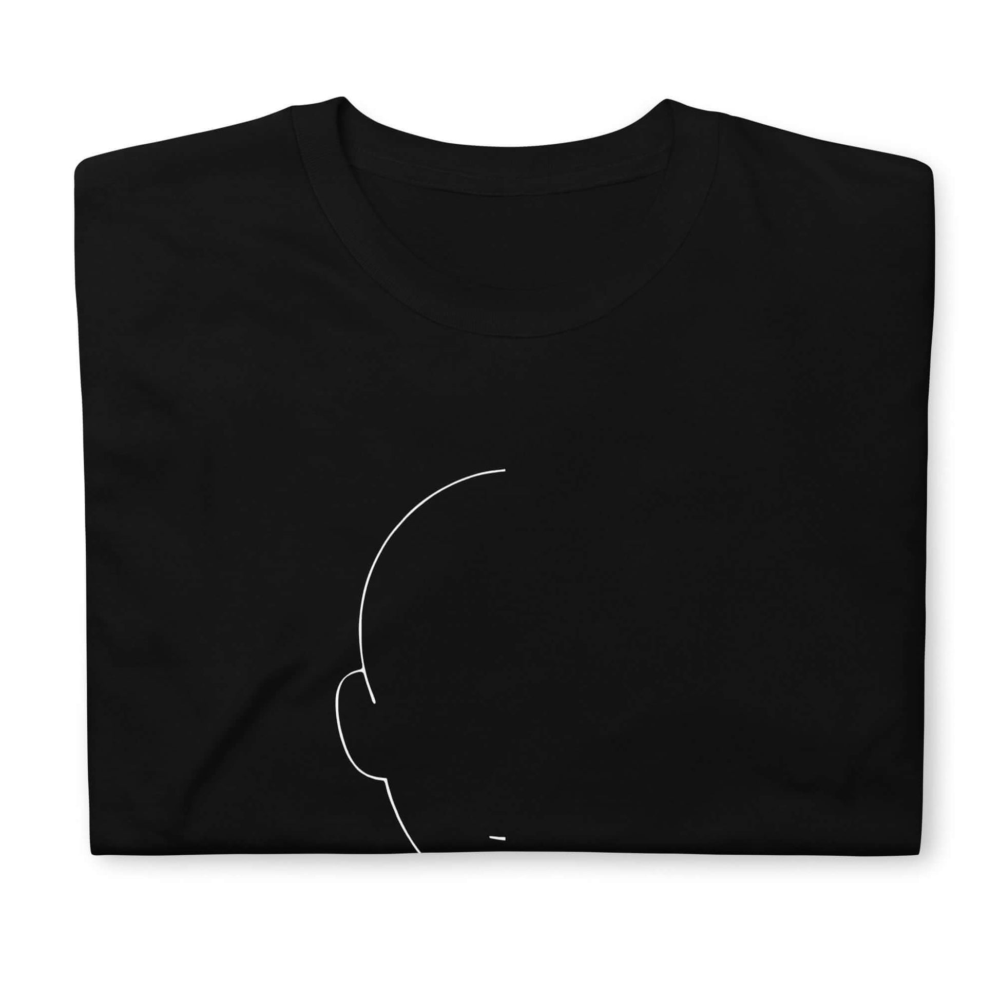 "Day Face" Minimal Art Tee in Black - Ajubee