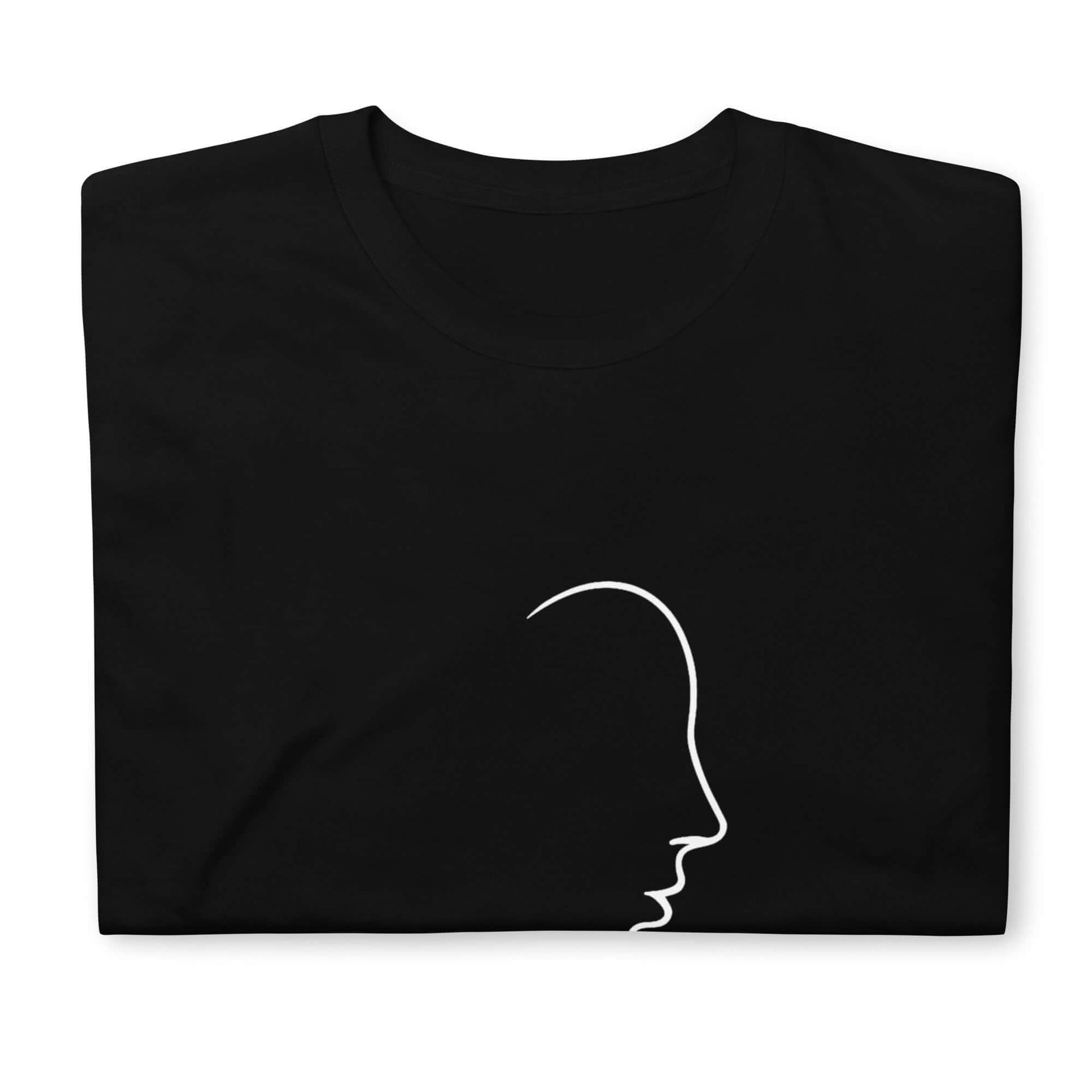 "Calm Reflection" Black Minimal Art Tee