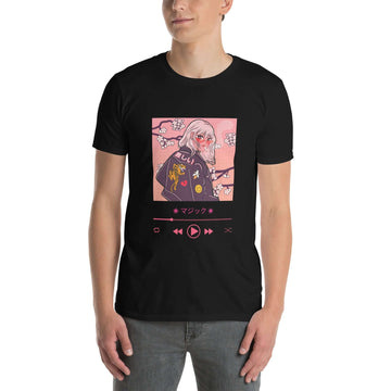 "Magic Sakura" Anime T-Shirt in Black | Ajubee