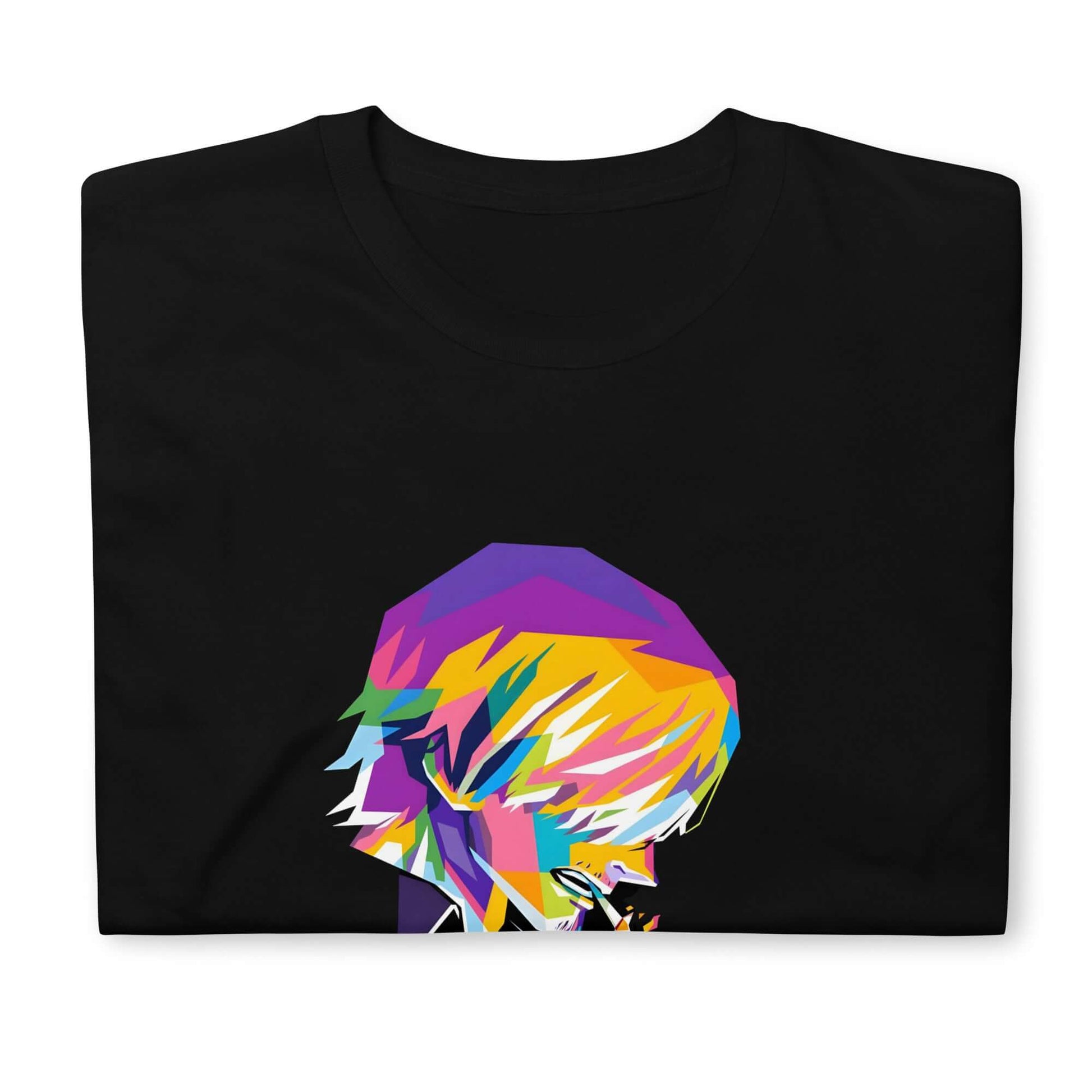 "Geometric Sanji" Black Anime T-Shirt | Ajubee