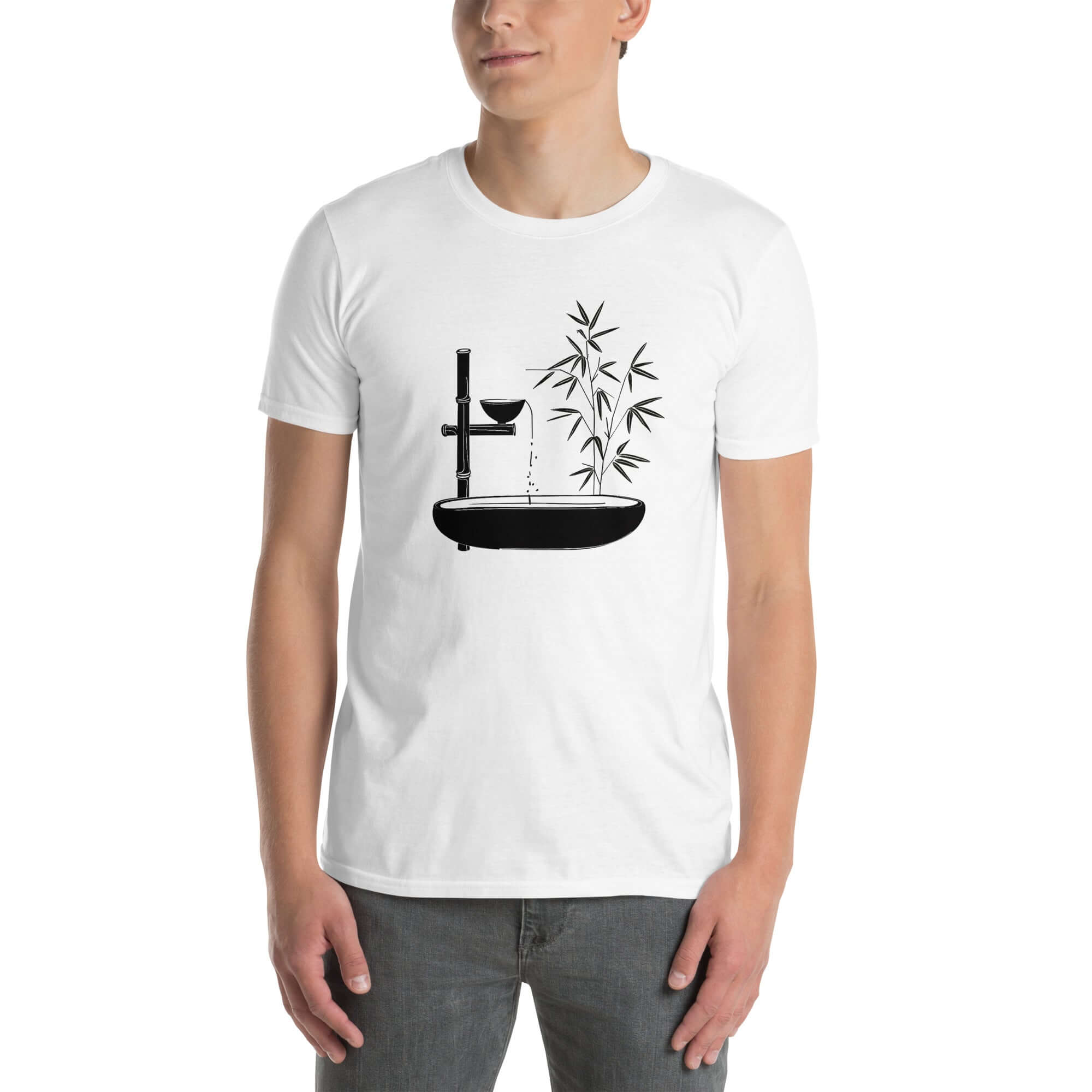 "Bamboo Zen" White T-Shirt - Find Your Zen