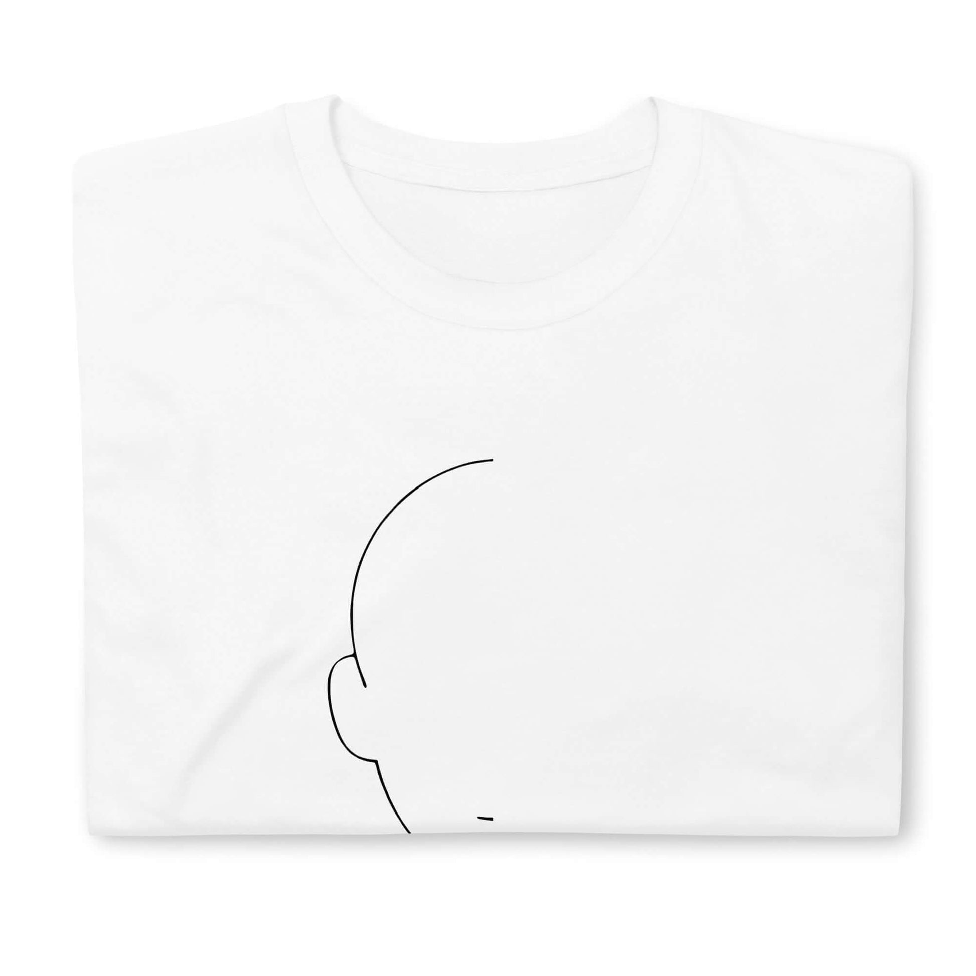 "Night Face" Minimal Art Tee in White | Ajubee