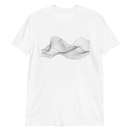 Waves of Serenity T-Shirt - Minimal Art Design