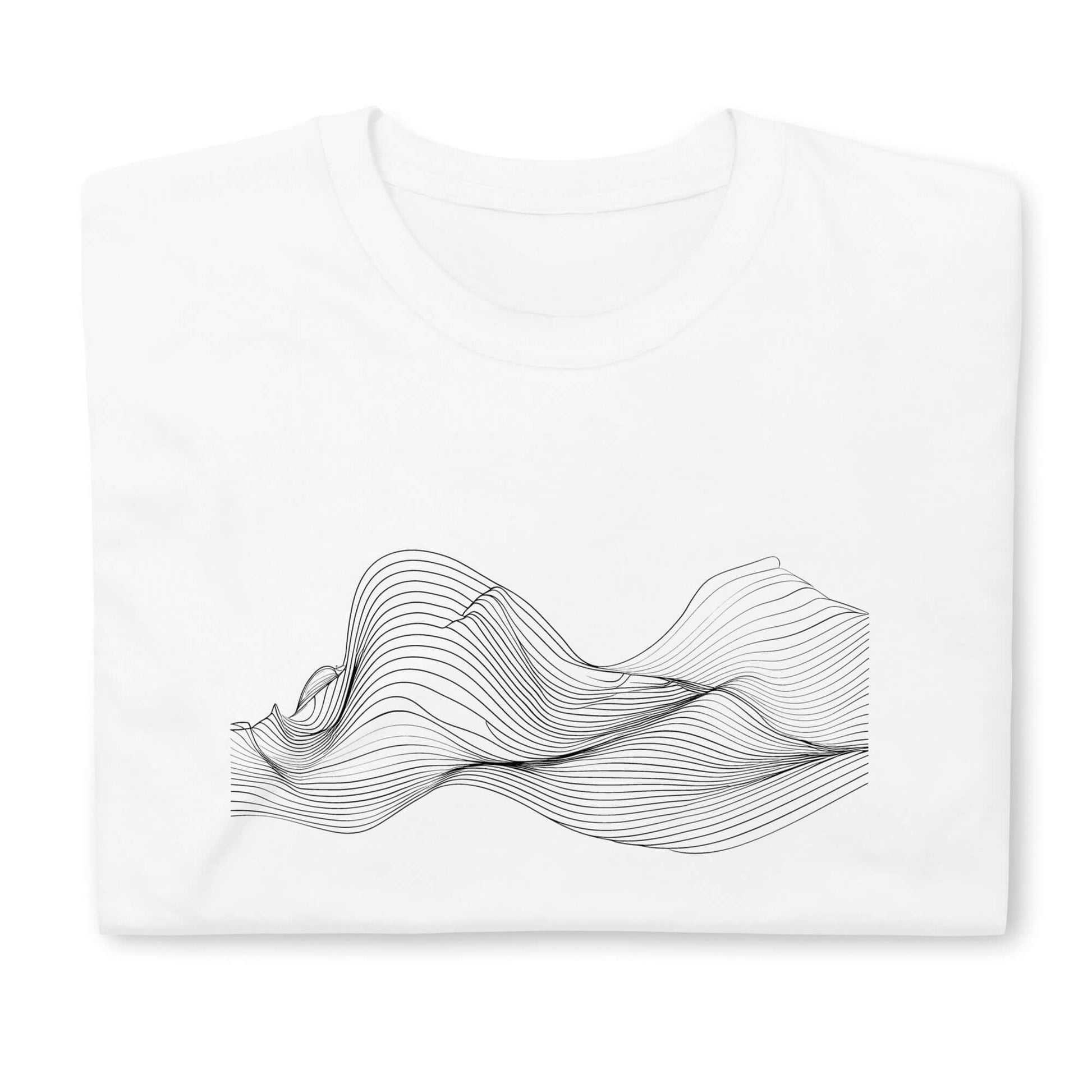 Waves of Serenity T-Shirt - Minimal Art Design