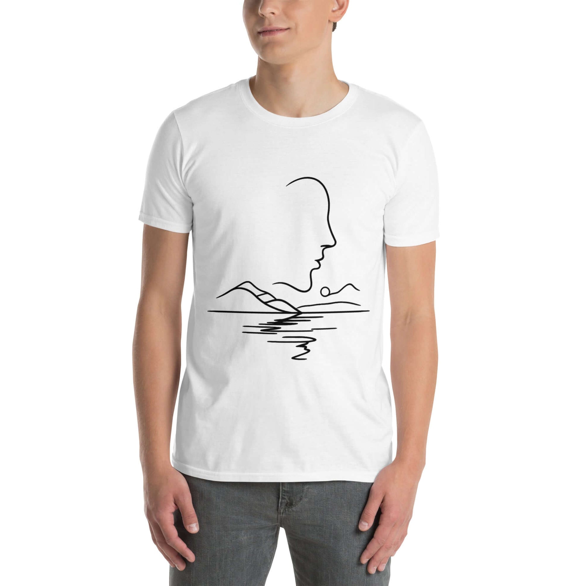 "Calm Reflection" Minimal Art Tee | Ajubee