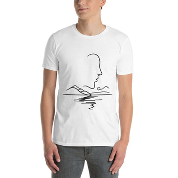 "Calm Reflection" Minimal Art Tee | Ajubee