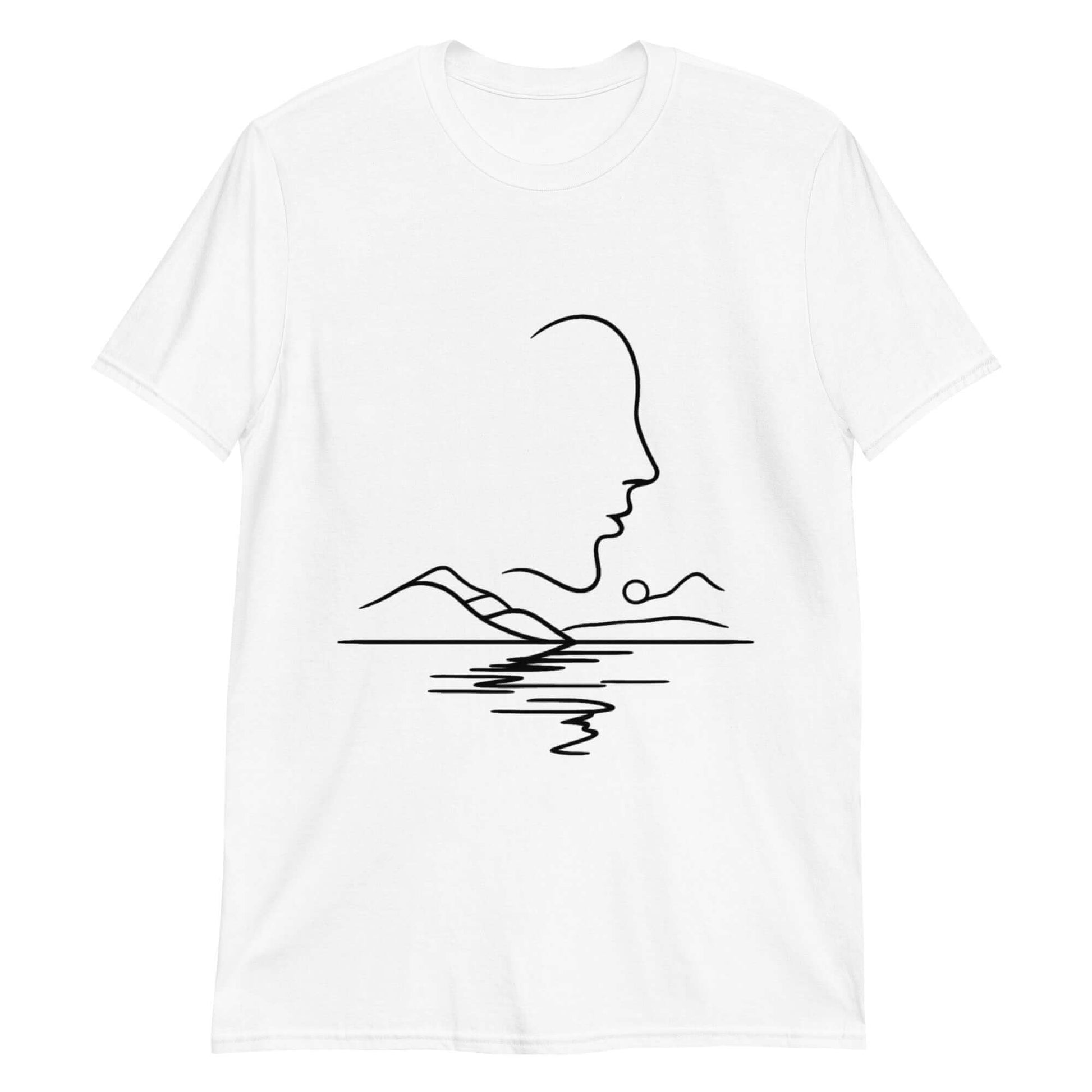 "Calm Reflection" Minimal Art Tee | Ajubee