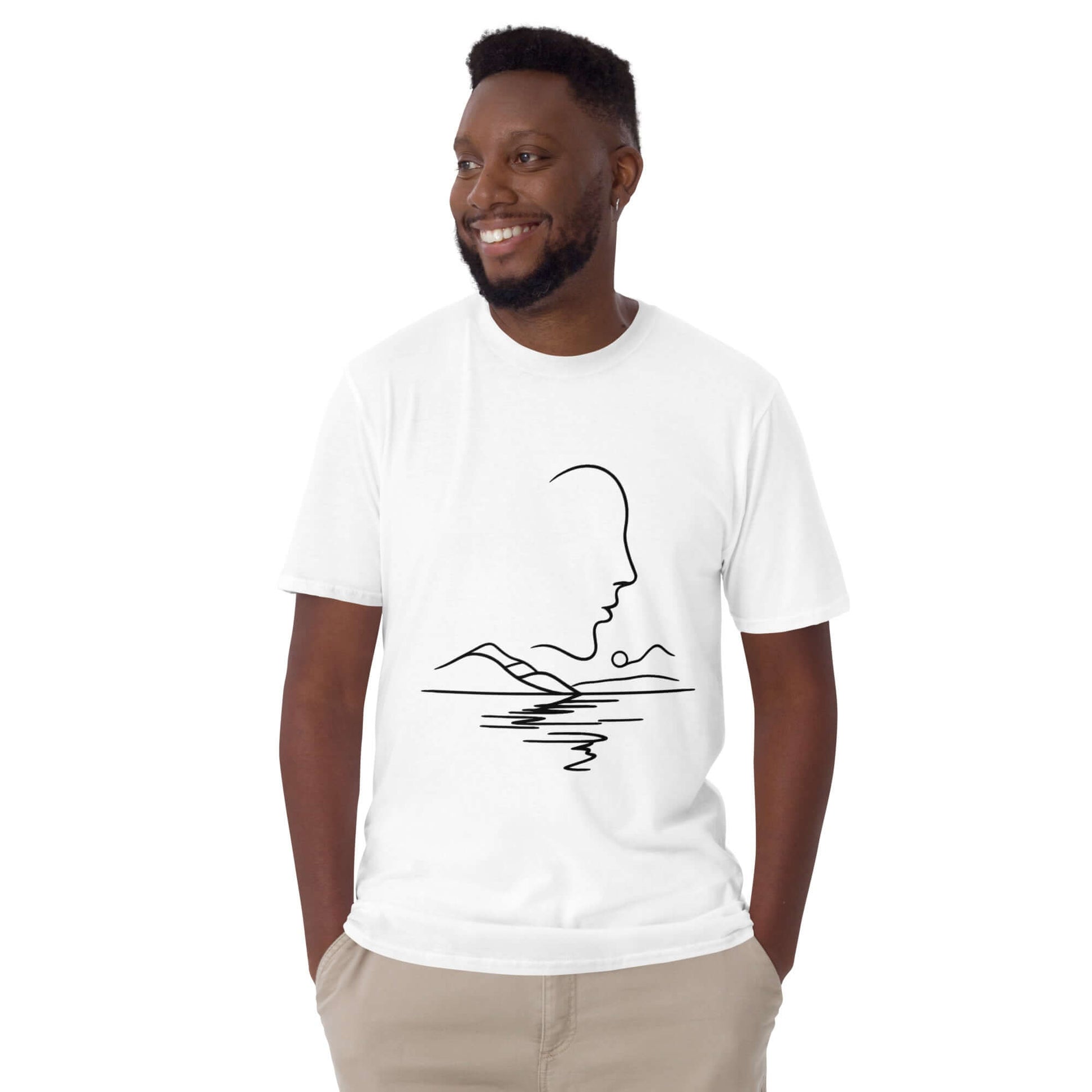 "Calm Reflection" Minimal Art Tee | Ajubee