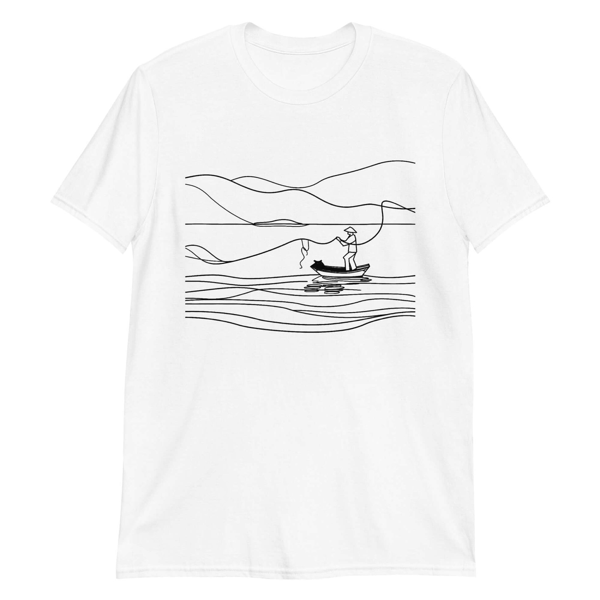 "Morning Catch" Minimalist Tee - Embrace Calm