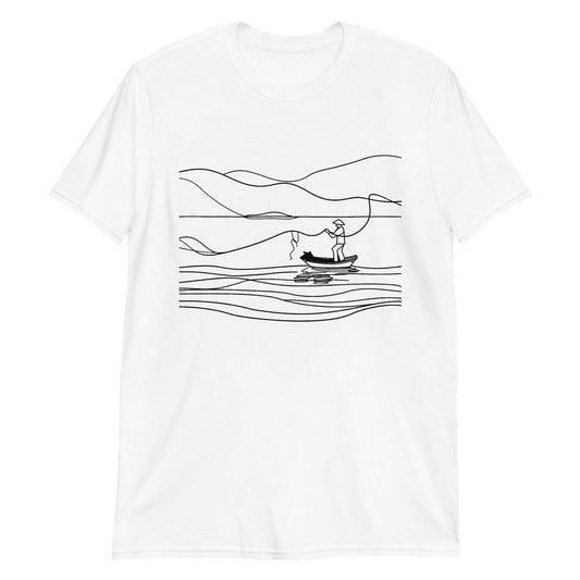 "Morning Catch" Minimalist Tee - Embrace Calm