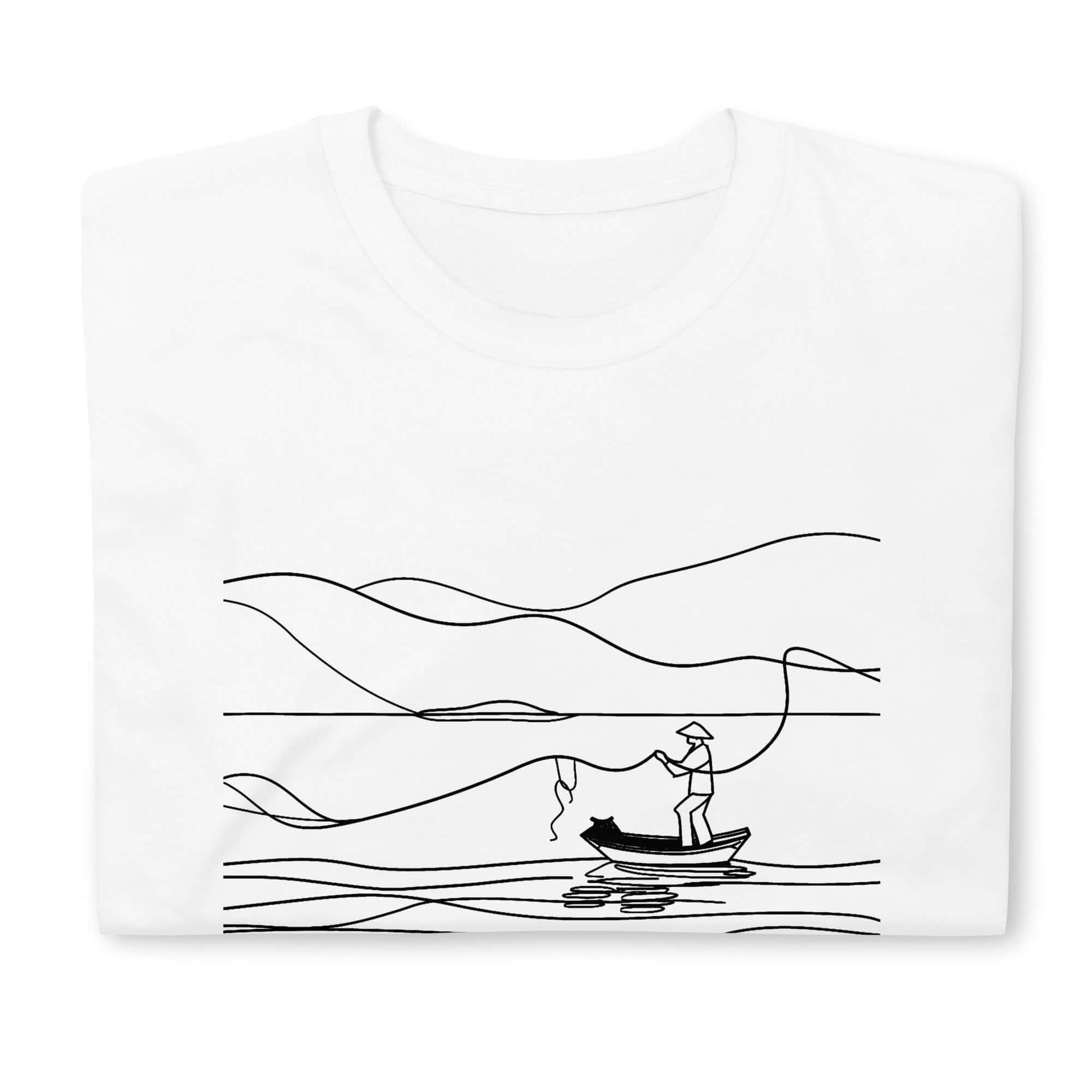 "Morning Catch" Minimalist Tee - Embrace Calm